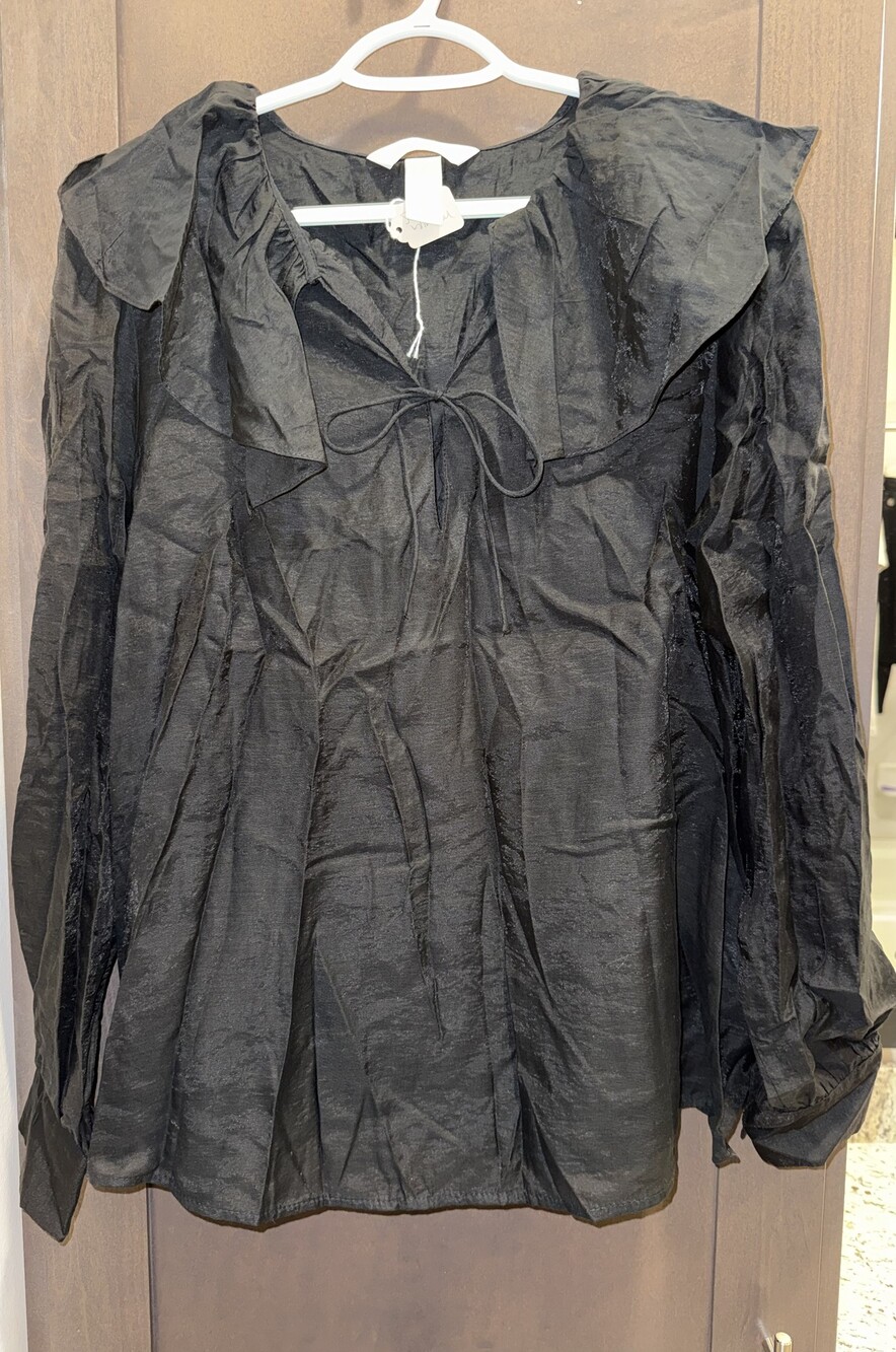 H&M Black Long Sleeve Blouse XL